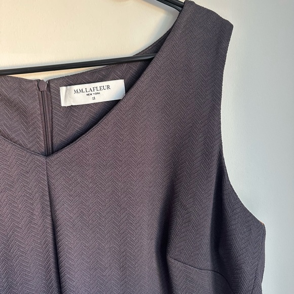 M.M.LaFleur Rachel Dress in Chevron Stripe Fig - Picture 5 of 6